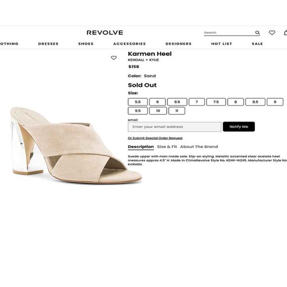 KENDALL & KYLIE THE KARMEN HEEL - BLACK SUEDE MULES w/ LUCITE HEELS - Picture 12 of 12